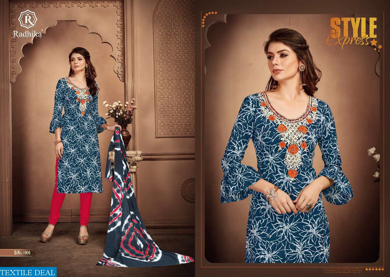 Radhika Afiya Wholesale cotton Work dress material